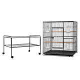 i.Pet Bird Cage Large Cages 160cm Parrot Aviary Stand-Alone Budgie Wheels Castor - Side View