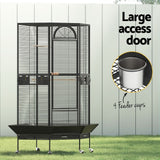 i.Pet Bird Cage Large Jumbo Aviary Budgie Perch Cage Parrot Stand Wheels Corner - Top-Down View