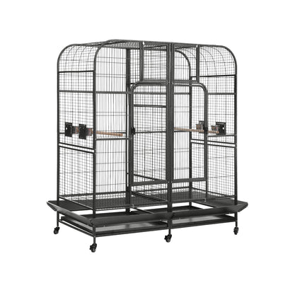 i.Pet Bird Cage Extra Large Aviary 185cm Pet Parrot Cage Castor Wheel Removable Divider