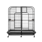 i.Pet Bird Cage Extra Large Aviary 185cm Pet Parrot Cage Castor Wheel Removable Divider