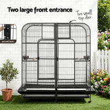 i.Pet Bird Cage Extra Large Aviary 185cm Pet Parrot Cage Castor Wheel Removable Divider - Top-Down View