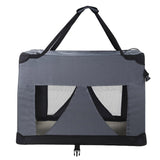 i.Pet Pet Carrier Soft Crate Dog Cat Travel 121x80CM Portable Foldable Car 4XL - Side View