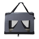 i.Pet Pet Carrier Soft Crate Dog Cat Travel 82x58CM Portable Foldable Car XL - Side View