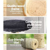 i.Pet Cat Tree 112cm Tower Scratching Post Scratcher Wood Condo House Furniture - Top-Down View