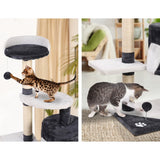 i.Pet Cat Tree 112cm Tower Scratching Post Scratcher Wood Condo House Furniture - 45-Degree Angle