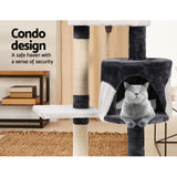 i.Pet Cat Tree 112cm Tower Scratching Post Scratcher Wood Condo House Furniture - Close-Up Angle