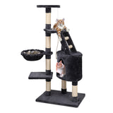 i.Pet Cat Tree 120cm Tower Scratching Post Scratcher Wood Condo House Bed Toys - Low Angle