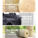 i.Pet Cat Tree 120cm Tower Scratching Post Scratcher Wood Condo House Bed Toys - Top-Down View