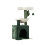 i.Pet Cat Tree 78cm Scratching Post Tower Scratcher Wood Condo House Bed Toys Green - Side View