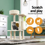 i.Pet Cat Tree 90cm Scratching Post Tower Scratcher Wood Condo House Bed Trees, image 4