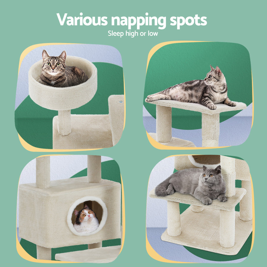 i.Pet Cat Tree 90cm Scratching Post Tower Scratcher Wood Condo House Bed Trees, image 6