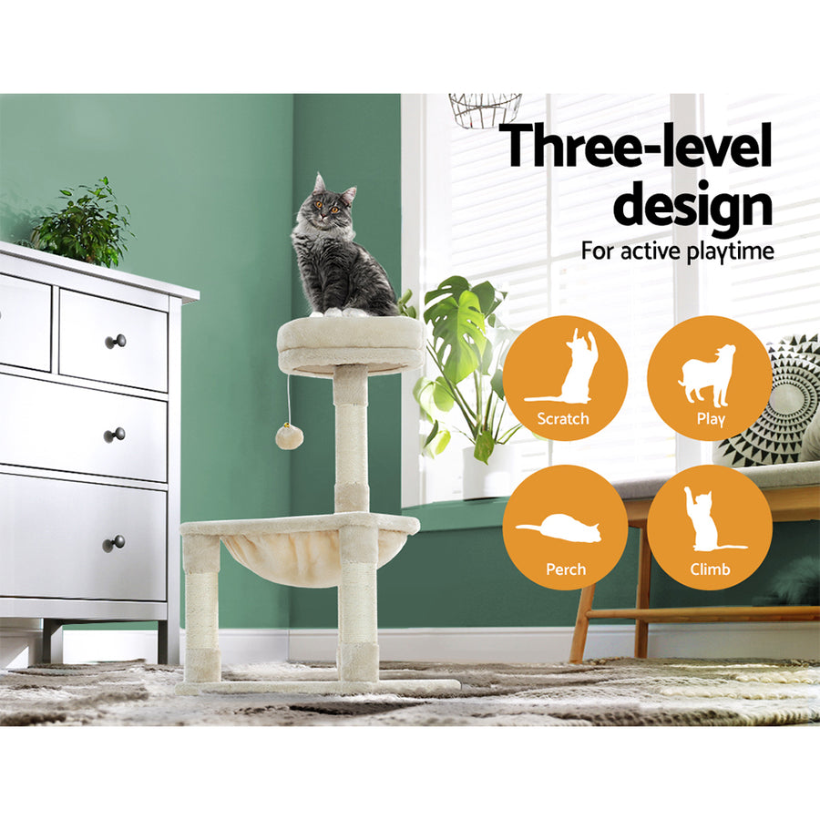 i.Pet Cat Tree 69cm Scratching Post Tower Scratcher Wood Condo Toys House Bed, image 4