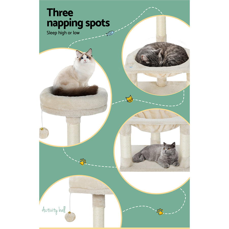 i.Pet Cat Tree 69cm Scratching Post Tower Scratcher Wood Condo Toys House Bed, image 6