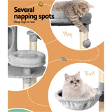 i.Pet Cat Tree 123cm Tower Scratching Post Scratcher Wood Condo House Bed Toys - Close-Up Angle