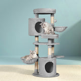 i.Pet Cat Tree 123cm Tower Scratching Post Scratcher Wood Condo House Bed Toys - Low Angle