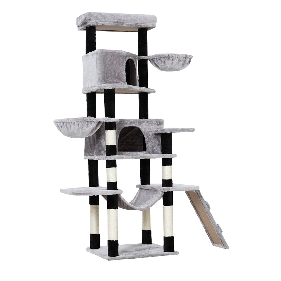 i.Pet Cat Tree 161cm Tower Scratching Post Scratcher Wood Condo House Play Bed, image 3