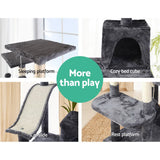 i.Pet Cat Tree 171cm Tower Scratching Post Scratcher Wooden Condo House Bed Toys - 45-Degree Angle