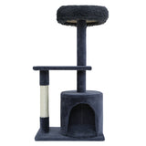 i.Pet Cat Tree 94cm Scratching Post Tower Scratcher Condo House Wood Trees Grey - Side View