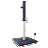 i.Pet Cat Tree 105cm Scratching Post Scratcher Tower Condo House Hanging toys Grey - Front View