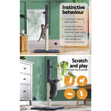 i.Pet Cat Tree 105cm Scratching Post Scratcher Tower Condo House Hanging toys Grey - Top-Down View