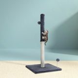 i.Pet Cat Tree 105cm Scratching Post Scratcher Tower Condo House Hanging toys Grey - Close-Up Angle