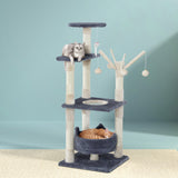 i.Pet Cat Tree 110cm Tower Scratching Post Scratcher Wood Condo House Bed Toys - Close-Up Angle