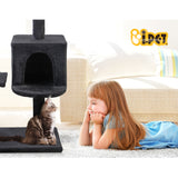 i.Pet Cat Tree 140cm Tower Scratching Post Scratcher Trees Toys Condo Bed Grey - Rear View