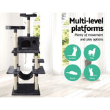 i.Pet Cat Tree 184cm Tower Scratching Post Scratcher Wood Trees Condo Bed House - Side View