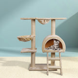 i.Pet Cat Tree 100cm Tower Scratching Post Scratcher Condo House Trees Bed Beige - Low Angle
