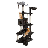 i.Pet Cat Tree 193cm Tower Scratching Post Scratcher Condo House Trees Grey - Low Angle