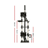 i.Pet Cat Tree 260cm Tower Scratching Post Scratcher Condo House Trees Grey - Front View