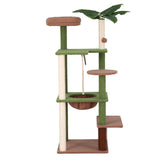 i.Pet Cat Tree Tower 152cm Jungle Multi-Level Scratching Post Leafy Canopy - Side View