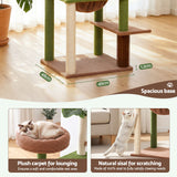 i.Pet Cat Tree Tower 152cm Jungle Multi-Level Scratching Post Leafy Canopy - Low Angle