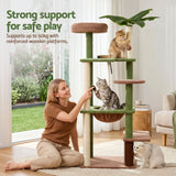i.Pet Cat Tree Tower 152cm Jungle Multi-Level Scratching Post Leafy Canopy - Extra Image