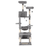 i.Pet Cat Tree 184cm Tower Scratching Post Trees Scratcher Condo House Light Grey - Side View