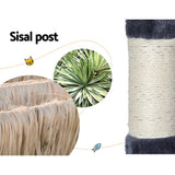 i.Pet Cat Tree Tower Scratching Post Scratcher 138cm Trees Condo House Grey - Rear View
