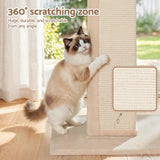 i.Pet Cat Tree 89cm Scratching Post Tower Scratcher Wood Condo Bed House Trees Beige - Close-Up Angle