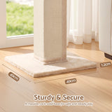 i.Pet Cat Tree 89cm Scratching Post Tower Scratcher Wood Condo Bed House Trees Beige - Low Angle