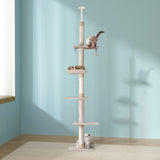 i.Pet Cat Tree 290cm Tower Scratching Cats Post Scratcher Floor to Ceiling Bed - Close-Up Angle