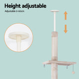 i.Pet Cat Tree 290cm Tower Scratching Cats Post Scratcher Floor to Ceiling Bed - 45-Degree Angle