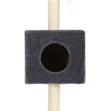 i.Pet Cat Tree 260cm Tower Scratching Post Scratcher Floor to Ceiling Cats Bed Dark Grey - Top-Down View