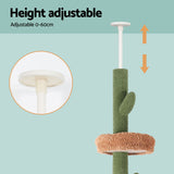 i.Pet Cat Tree Tower Scratching Post Scratcher Floor to Ceiling Cats Bed 290cm - 45-Degree Angle