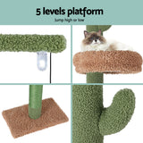 i.Pet Cat Tree Tower Scratching Post Scratcher Floor to Ceiling Cats Bed 290cm - Rear View