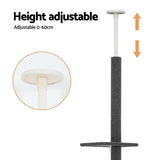 i.Pet Cat Tree 290cm Tower Scratching Post Scratcher Floor to Ceiling Cats Bed Grey - 45-Degree Angle