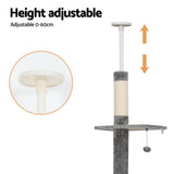 i.Pet Cat Tree 290cm Tower Scratching Post Scratcher Floor to Ceiling Cats Bed - 45-Degree Angle
