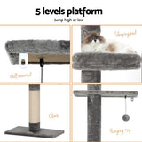 i.Pet Cat Tree 290cm Tower Scratching Post Scratcher Floor to Ceiling Cats Bed - Rear View