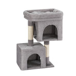 i.Pet Cat Tree 67cm Tower Scratching Post Trees Scratcher Condo House Light Grey