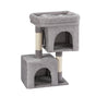i.Pet Cat Tree 67cm Tower Scratching Post Trees Scratcher Condo House Light Grey