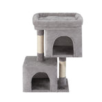 i.Pet Cat Tree 67cm Tower Scratching Post Trees Scratcher Condo House Light Grey