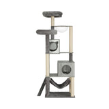 i.Pet Cat Tree 178cm Tower Scratching Post Scratcher Wood Bed Condo House Wooden Ladder - Side View